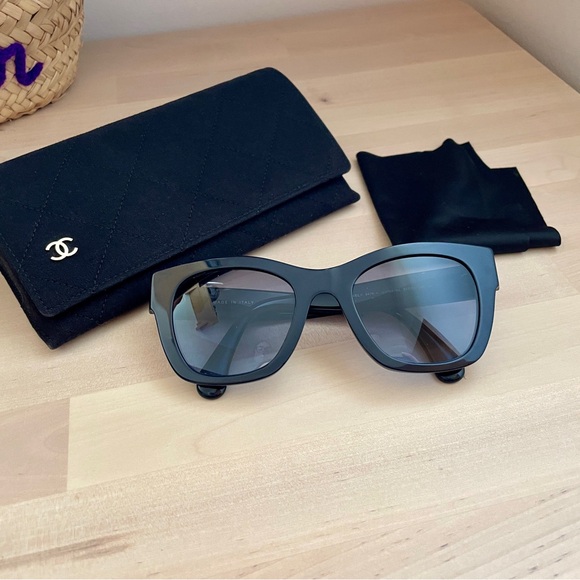 Navy Chanel Sunglasses - Picture 1 of 5